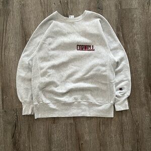 Champion Light Gray Cornell Crewneck Sweater